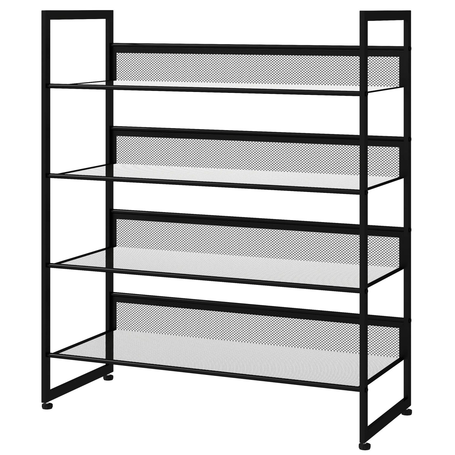 HOMCOM Schuhregal Metall 72L x 30B x 82,7H cm Schwarz