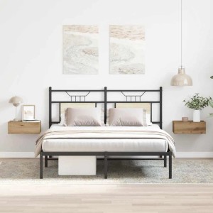 vidaXL Hängende Nachttische 2 Stk, Artisan-Eiche 40x32x15 cm 861122