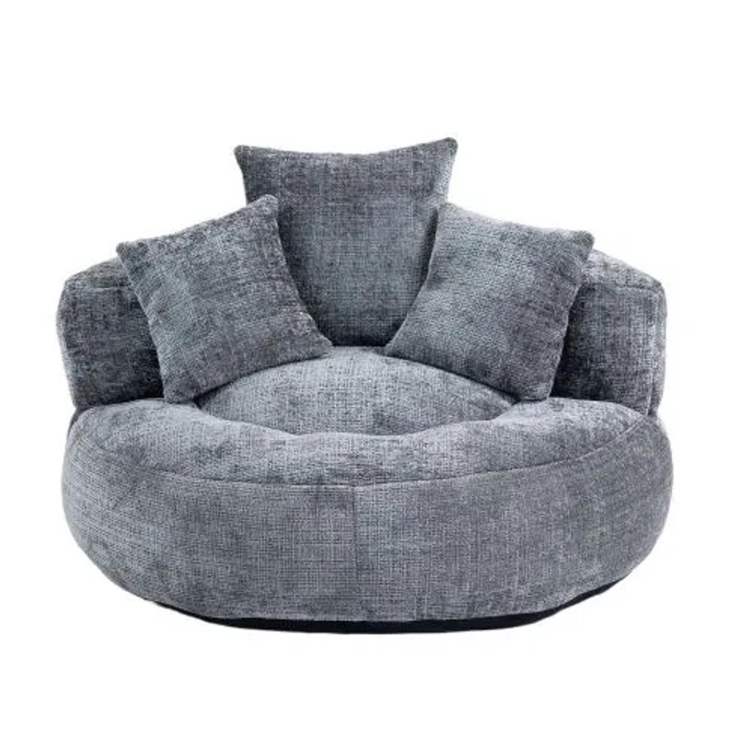 PXloue Sofa  Couch Sitzsack Stuhl mit 3 Kissen für Erwachsene und Kinder Grau