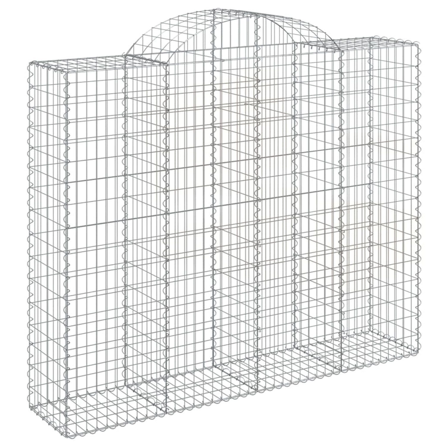vidaXL Gabionen mit Hochbogen 9 Stk 200x50x160/180cm Eisen 1669131