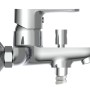 Eisl Wannenarmatur Claudio Chrom, Aufputz-Wannenbatterie mit Brauseanschluss.