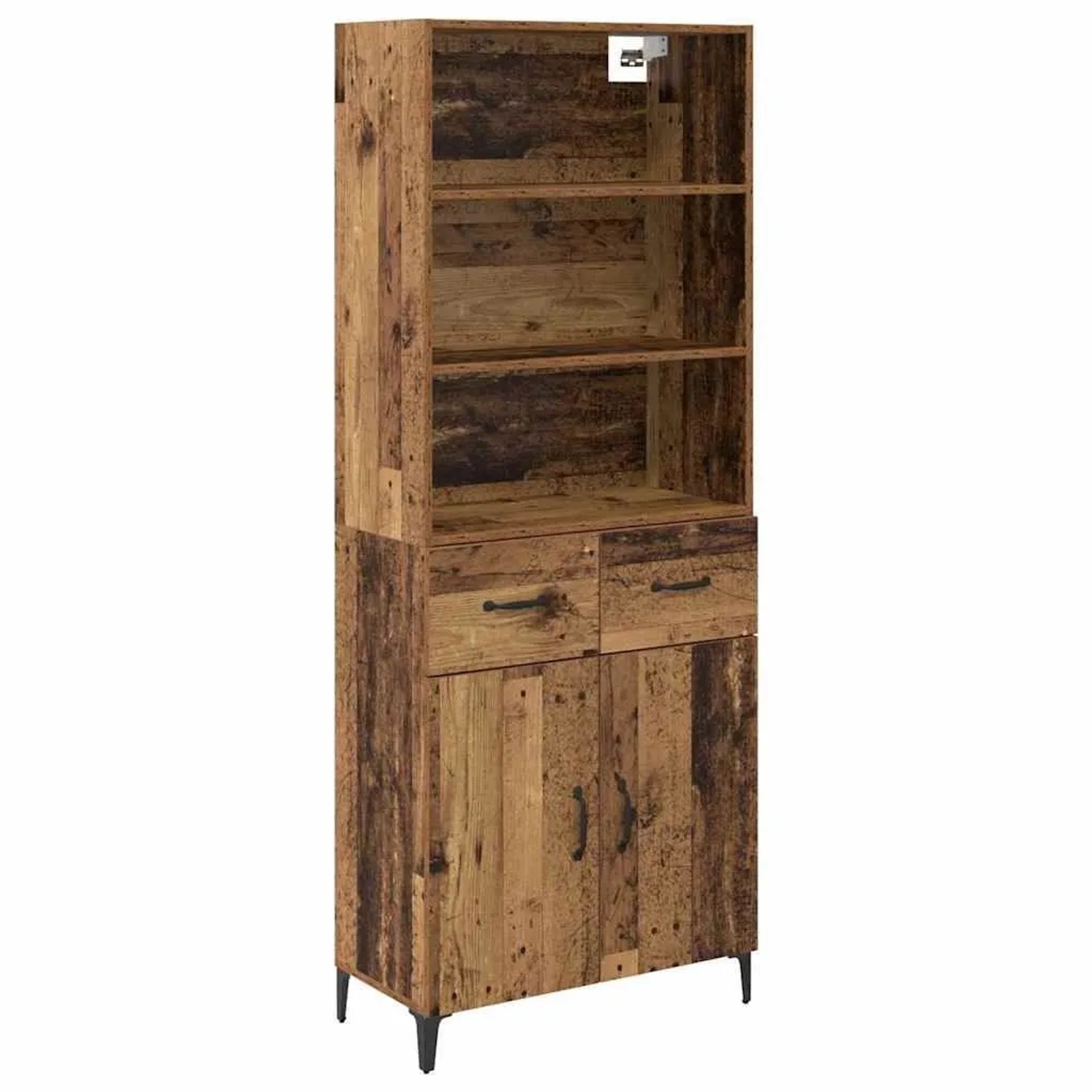 vidaXL Highboard Altholz 69,5 x 34 x 180 cm Holzwerkstoff 3415644 günstig online kaufen