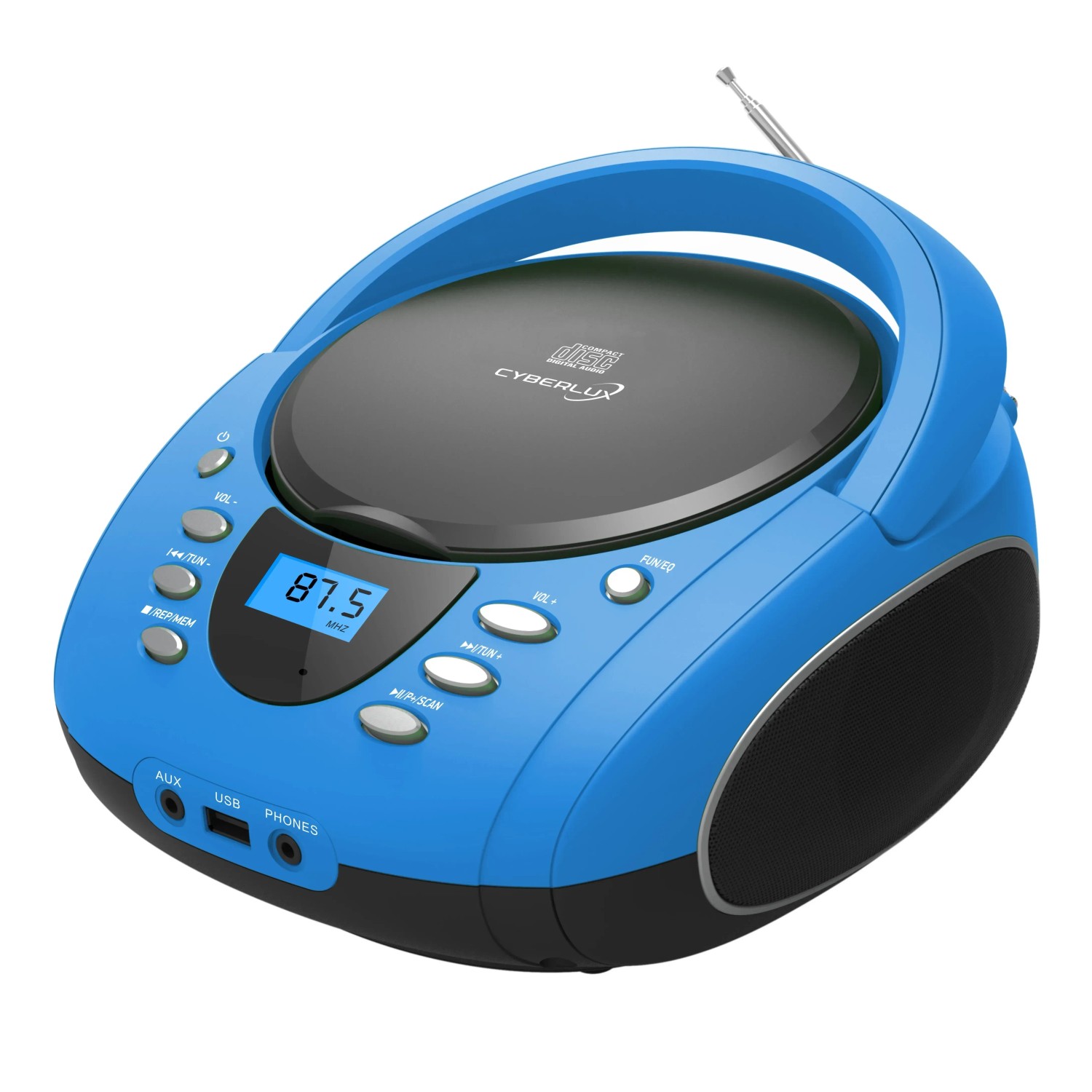 Cyberlux CL-710 CD-Player Tragbar CD/MP3/USB Radio Blau