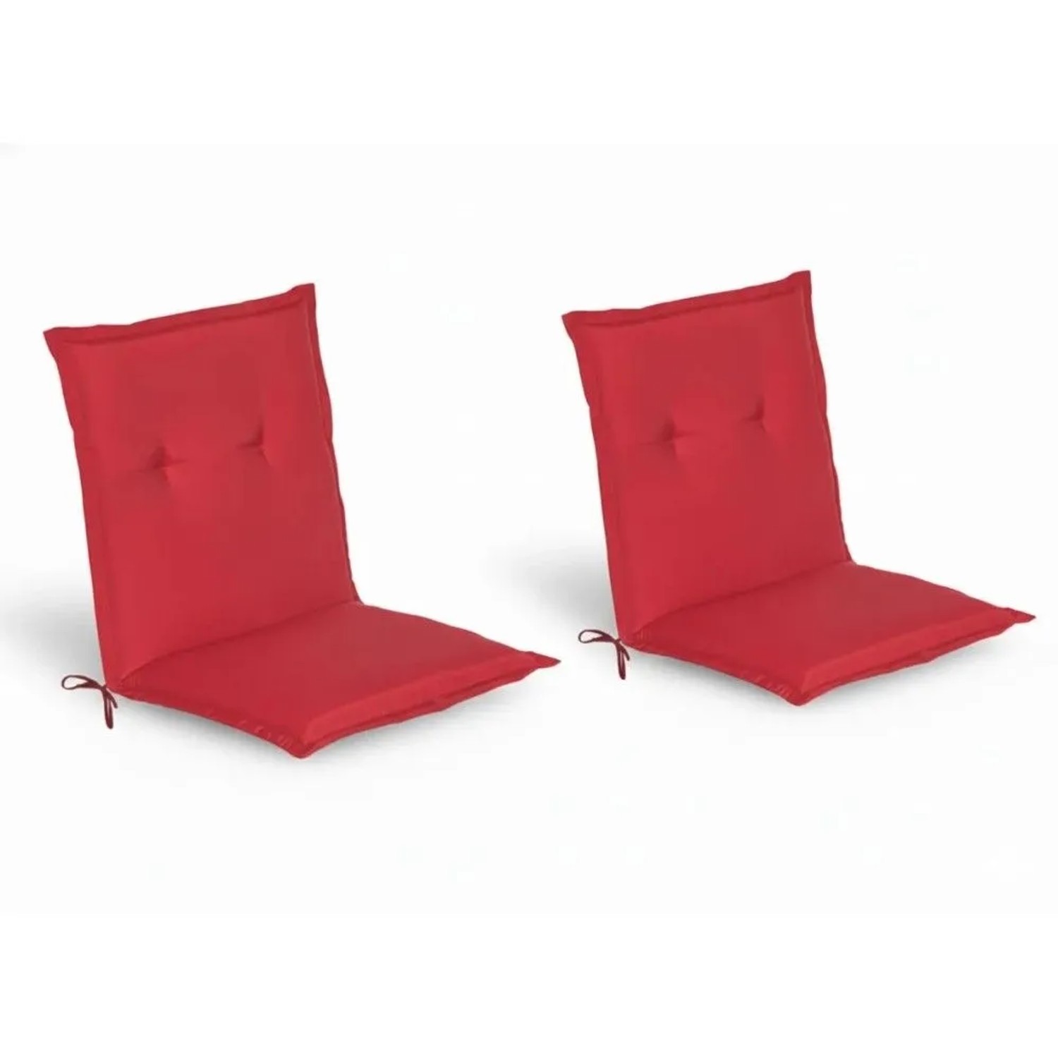 Beautissu 2er Set Niedriglehner Auflage Gartenstuhl Loft NL 100x50x6cm Rot