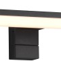 Schwarze, matte Trio LED-Wandleuchte Lino, 60x600x105 mm, geeignet für Spiegelleuchten im Bad.