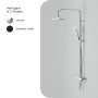 AM.PM Duschsystem X-Joy Chrom mit Thermostat, Regendusche und Handbrause.