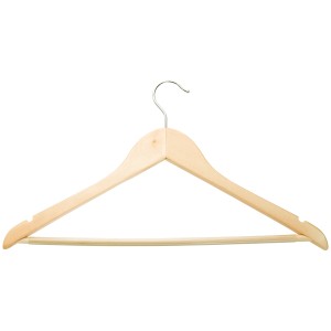 Holz-Kleiderbügel mit Steg, 8er-Pack für Hosen und Oberteile, Teil der Kategorie Textile Aufbewahrung.