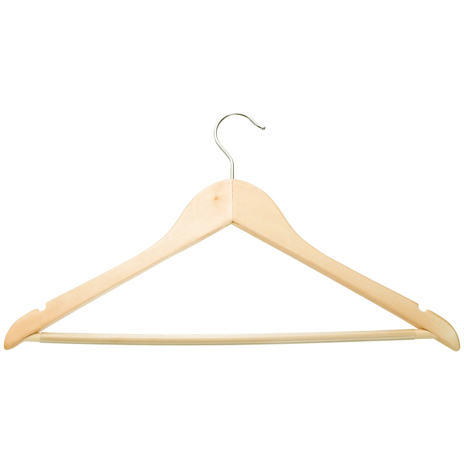 Holz-Kleiderbügel mit Steg, 8er-Pack für Hosen und Oberteile, Teil der Kategorie Textile Aufbewahrung.