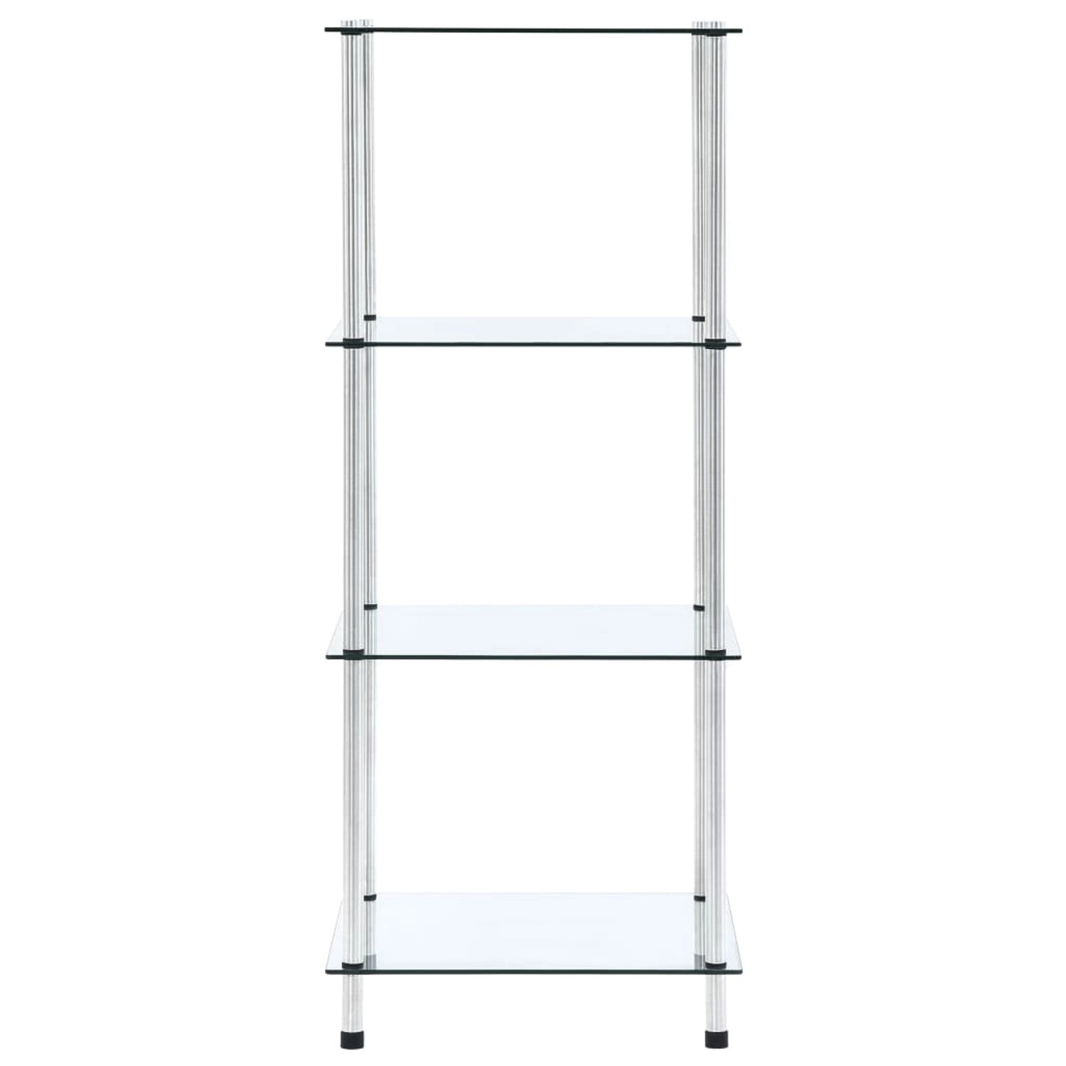 Regal Mit 4 Ablagen Transparent 40x40x100 Cm Hartglas günstig online kaufen