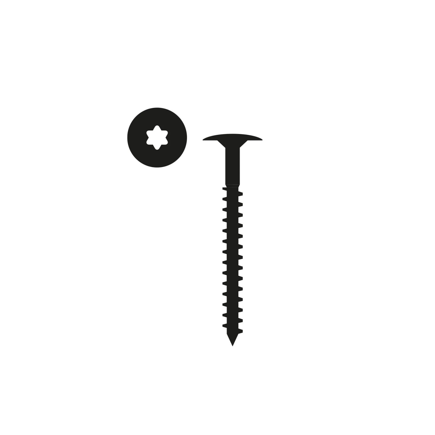 FN Acustico Schrauben TX25 4,5 mm x 45 mm Schwarz