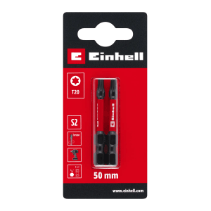 Einhell Impact Bit-Set, 2-teilig, T20, 50 mm, für Schraubendreher und Akkuschrauber.