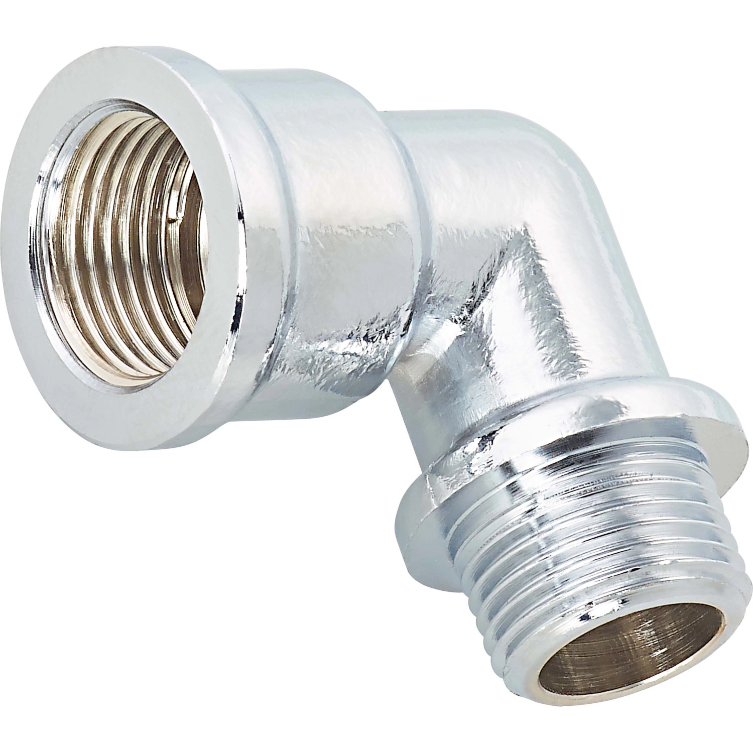 Gewinde-Winkel 14,9 mm (Rp 3/8) x 16,7 mm (R 3/8) Messing Verchromt