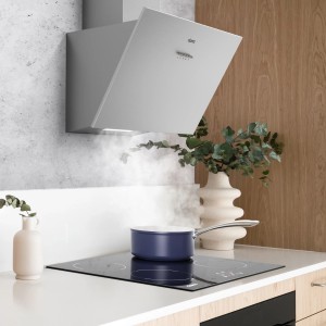 CIARRA Dunstabzugshaube 60cm A+++ Kopffrei über Kochfeld mit Topf. Effizient und modern.