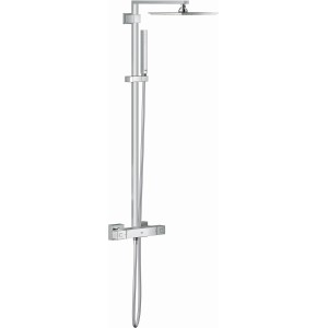 Grohe Euphoria Cube 230 Brauseset mit Thermostat in Chromoptik.