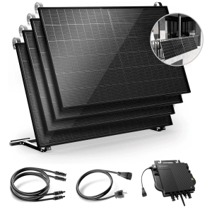 Solakon Balkonkraftwerk 2000W Solaranlage mit Balkonhalterung Steckerfertig Komplettset Photovoltaik 800W Kabellänge 5m