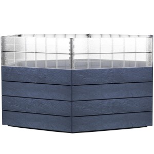 Garantia Hochbeet Ergo Turbo XL 75 Stone, Kunststoff-Hochbeet mit Wachstumsmodul, Steinoptik.