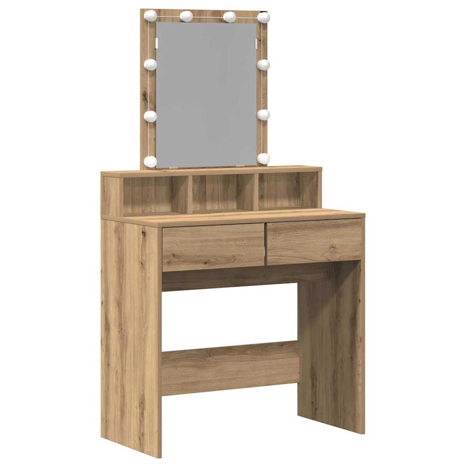 vidaXL Schminktisch Artisan-Eiche 80 x 41 x 144,5 cm Holzwerkstoff 862301 günstig online kaufen