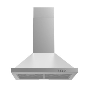 PKM Dunstabzugshaube 6090V aus Edelstahl, 60 cm breit. Wandhaube für Küche mit LED-Beleuchtung.