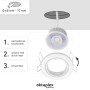 Oktaplex Dijon Einbauspot Set, 12er, LED, neutralweiß, schwenkbar, weiße Deckenstrahler. Montage und Details.