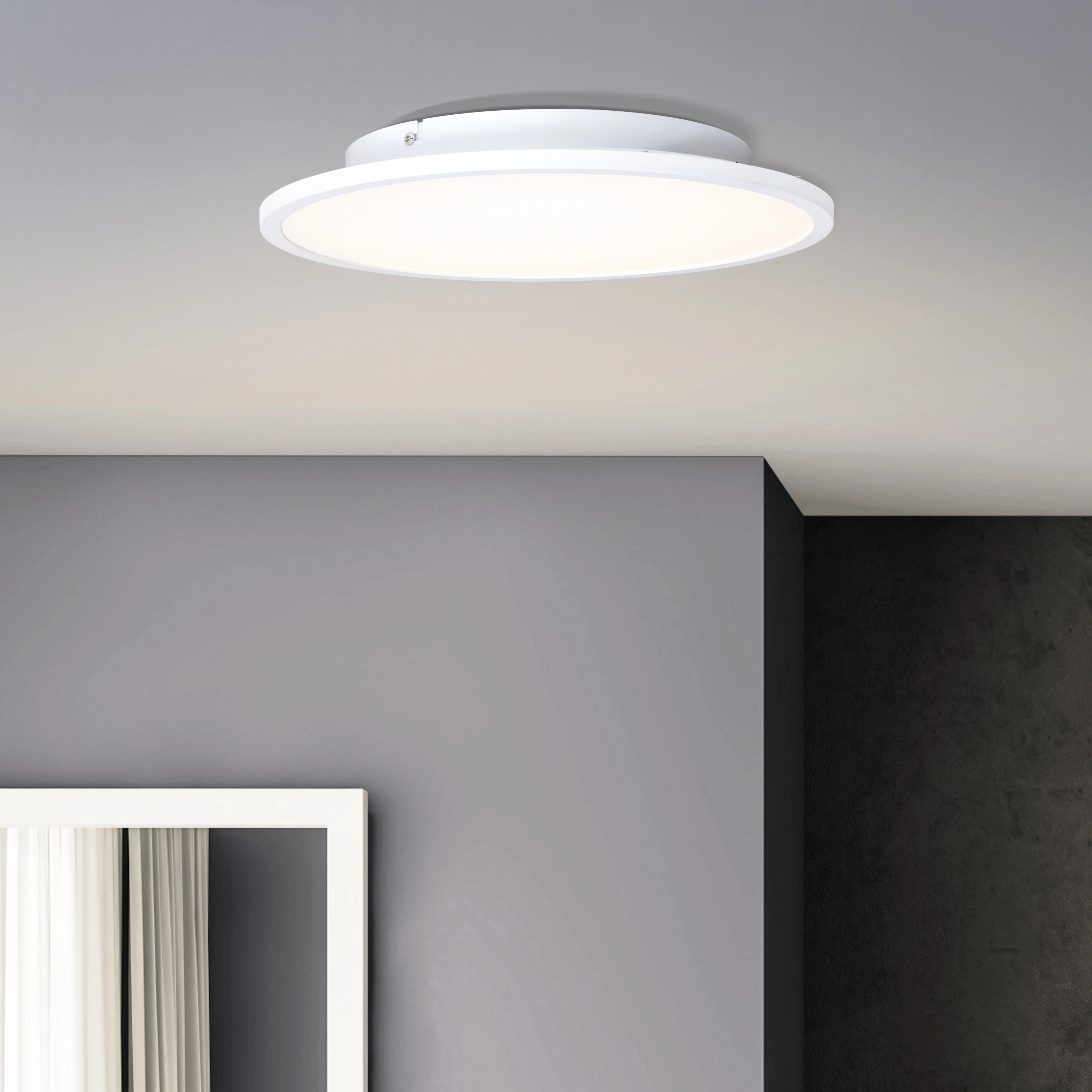 Brilliant LED-Deckenaufbau-Paneel Buffi Rund Ø 35 cm Weiß und Warmweiß  kaufen bei OBI