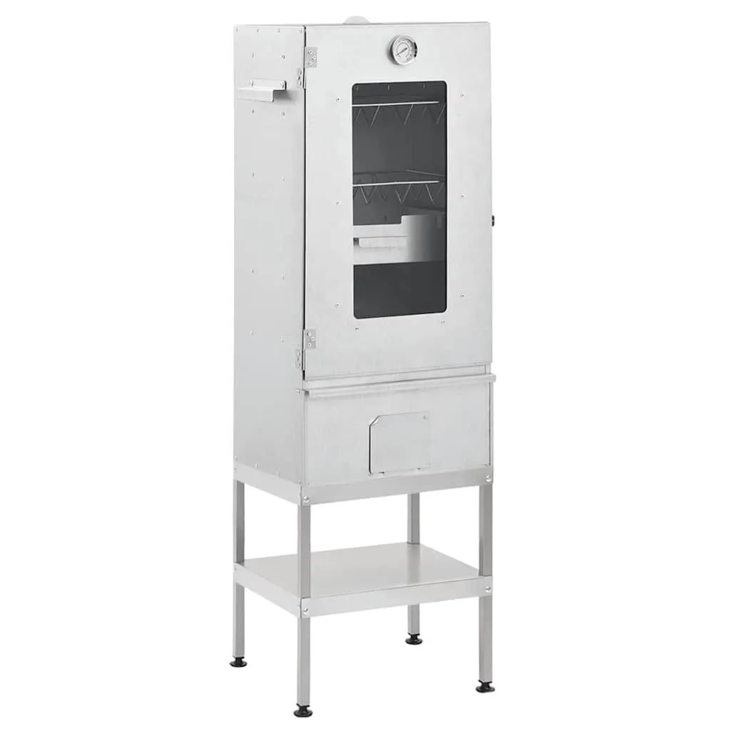vidaXL Räucherofen mit Tisch Verzinkter Stahl 3187616