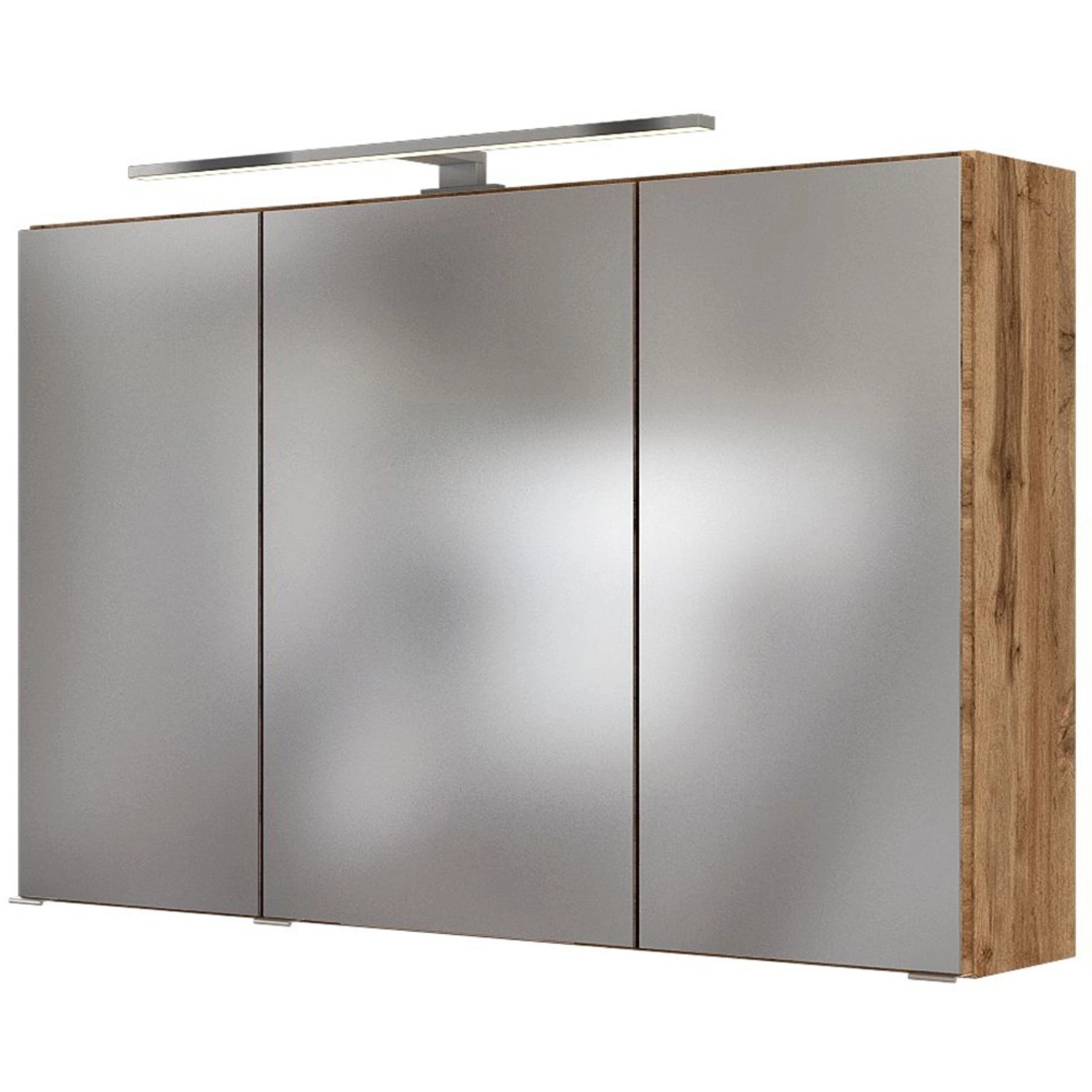 Held Spiegelschrank Bari Eiche 100 cm mit Softclose Türen