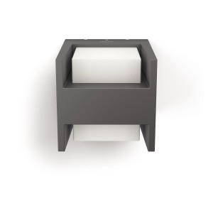 Moderne Philips LED Außenwandleuchte Arbour in Anthrazit mit Up/Down Lichteffekt.