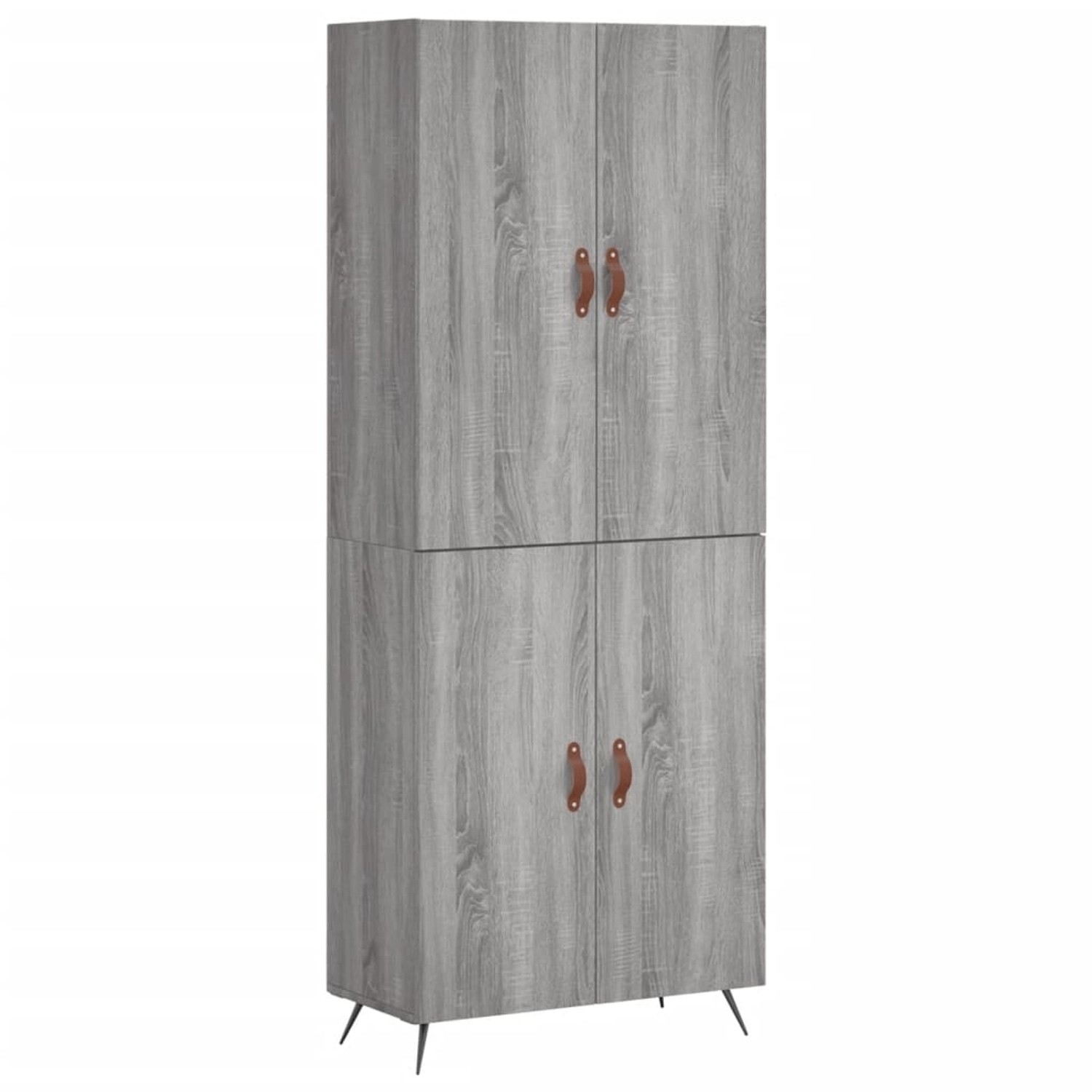 vidaXL Highboard Grau Sonoma 69,5x34x180 cm Holzwerkstoff 3195657 günstig online kaufen