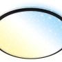 Dimmbare, schwarze Brilo LED-Deckenleuchte Ivy Sky S mit Sternendekor und Farbwechselfunktion.