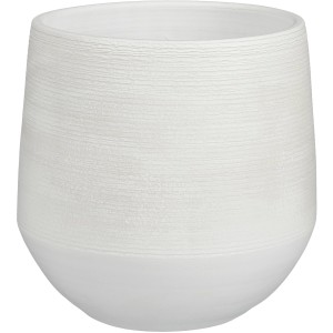 Offwhite Übertopf Evora, Ø 24 cm, aus Terrakotta für den Innenbereich.