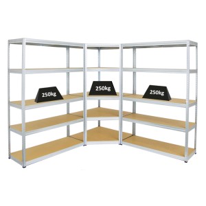 PROREGAL Mega Deal: Eckregal & 2 Schwerlastregale, verzinkt, Fachlast 250 kg.