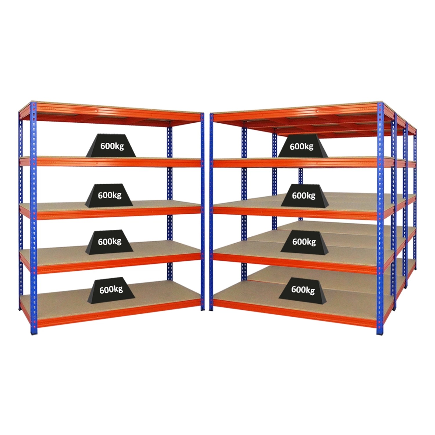 PROREGAL Mega Deal 4x Profi Schwerlastregal Bison HxBxT 180 x 160 x 60 cm 5 günstig online kaufen