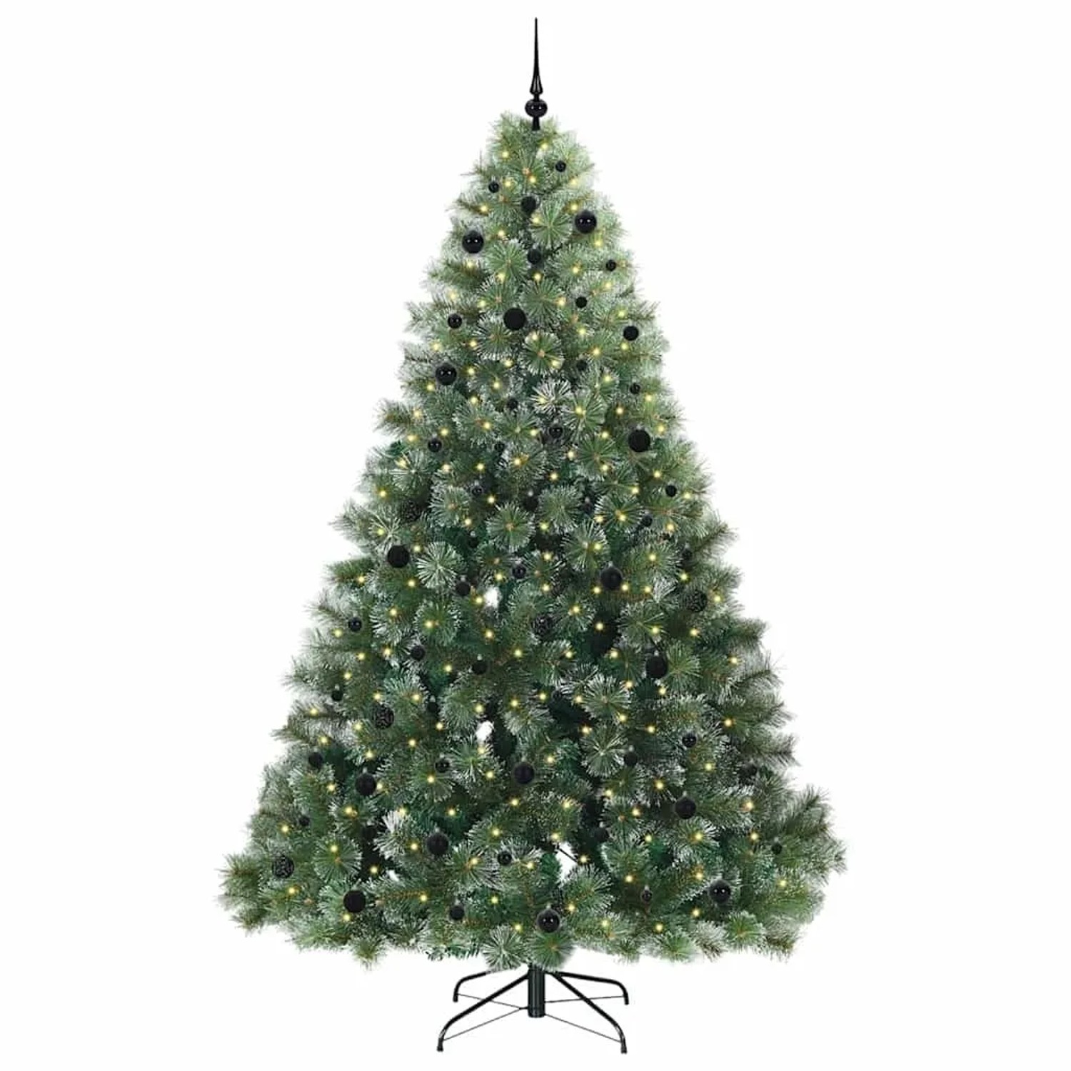 vidaXL Künstlicher Weihnachtsbaum mit 300 LEDs Grün 240 cm PE und PVC 3397875