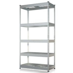 Floordirekt Schwerlastregal Yukon Rivet 5 Böden Verzinkt 180 x 90 x 45 cm