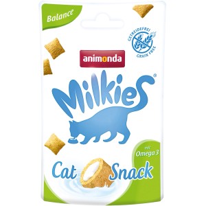 Animonda Milkies Balance Katzensnack mit Omega 3, 30g Packung.