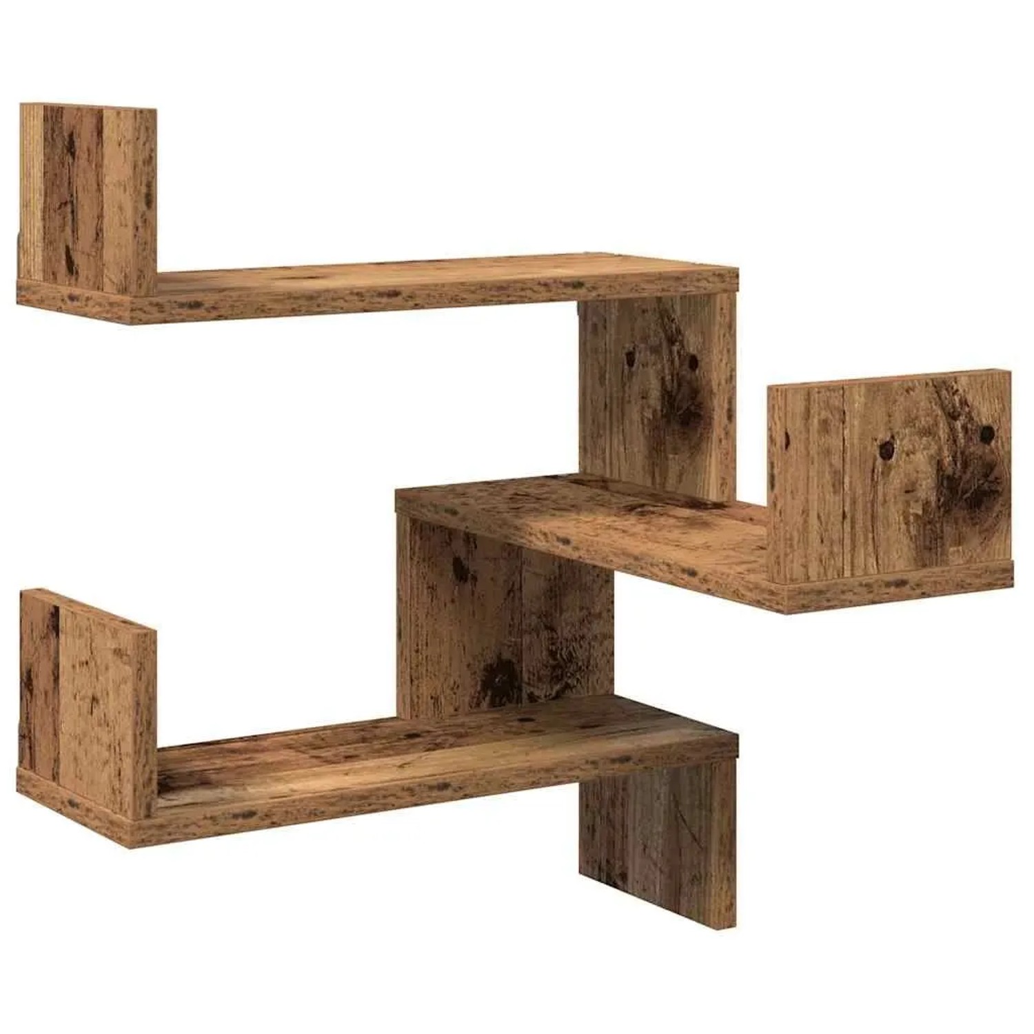vidaXL Wand-Eckregal Altholz-Optik 40x40x49,5 cm Holzwerkstoff 856606