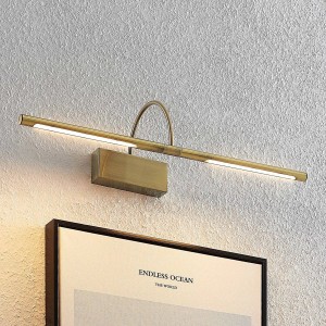 LED Wandleuchte Fehmke in Bronze, 2-flammig, im Retro Vintage Design zur Bildbeleuchtung.