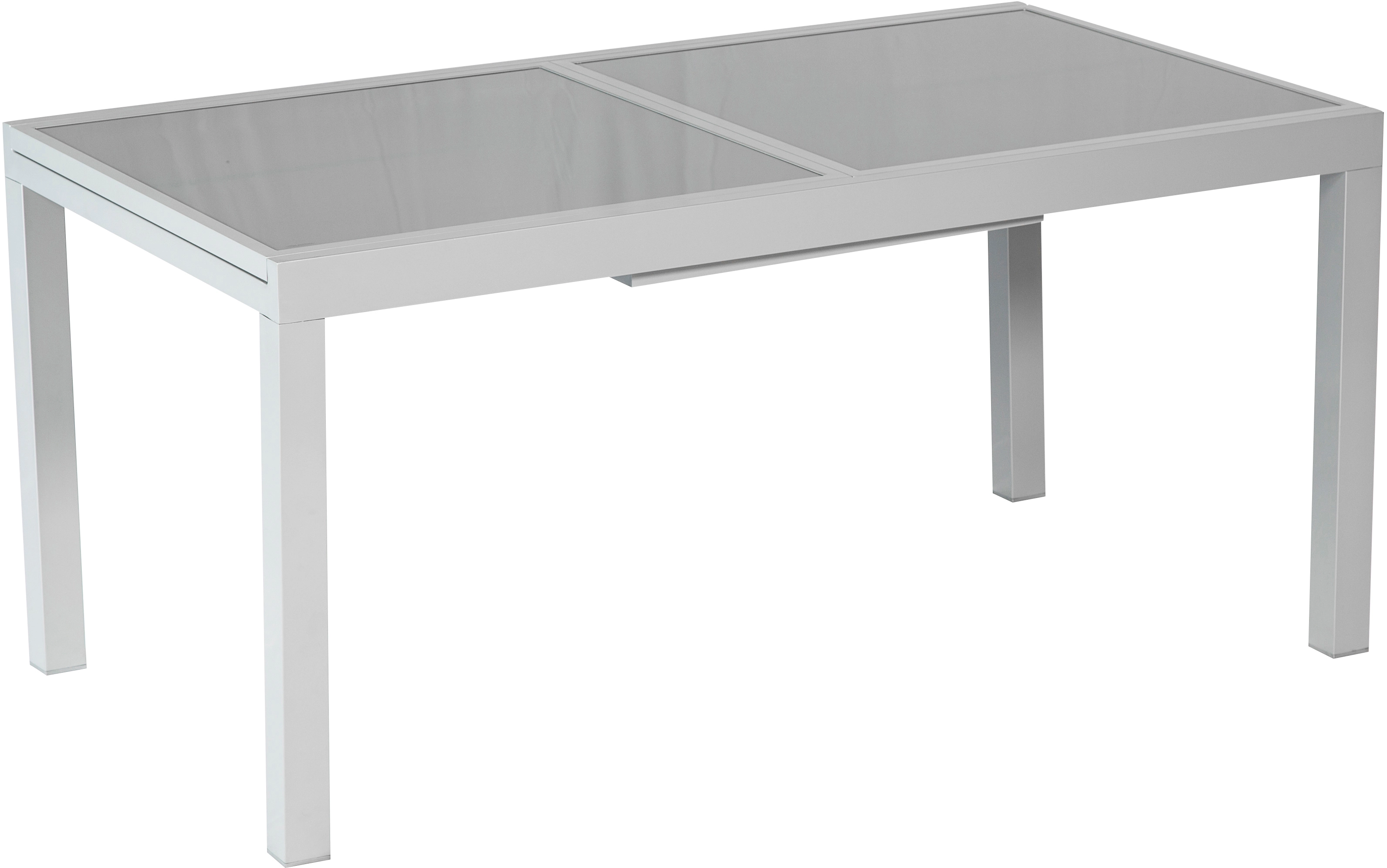 Merxx Gartentisch Rechteckig Aluminium Grau Ausziehbar 120/180 cm x 90 cm