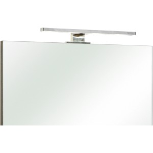 Pelipal LED-Aufsatzleuchte Quickset 328/313 Chrom auf Spiegel montiert.