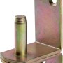 Gelb verzinkter Aufschraubkloben D2, 82x30 mm, Bolzen Ø 10 mm, für Ladenbänder.