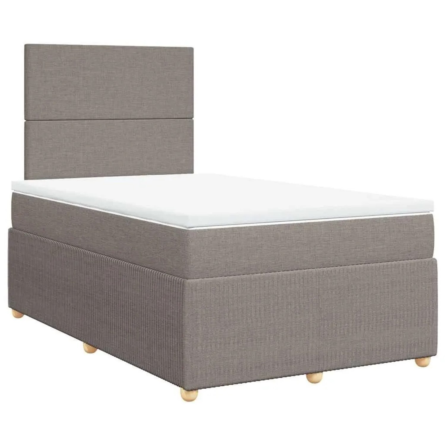 vidaXL Boxspringbett mit Matratze Taupe 120x200 cm Stoff 3294320 günstig online kaufen