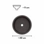 Rundes baliv Aufsatzwaschbecken WBA-7070 aus dunklem Naturstein, Ø 40 cm.