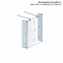 Duschparadies Walk-in Dusche mit Glas Flipper, Seitenwand und schwarzem Wandprofil.