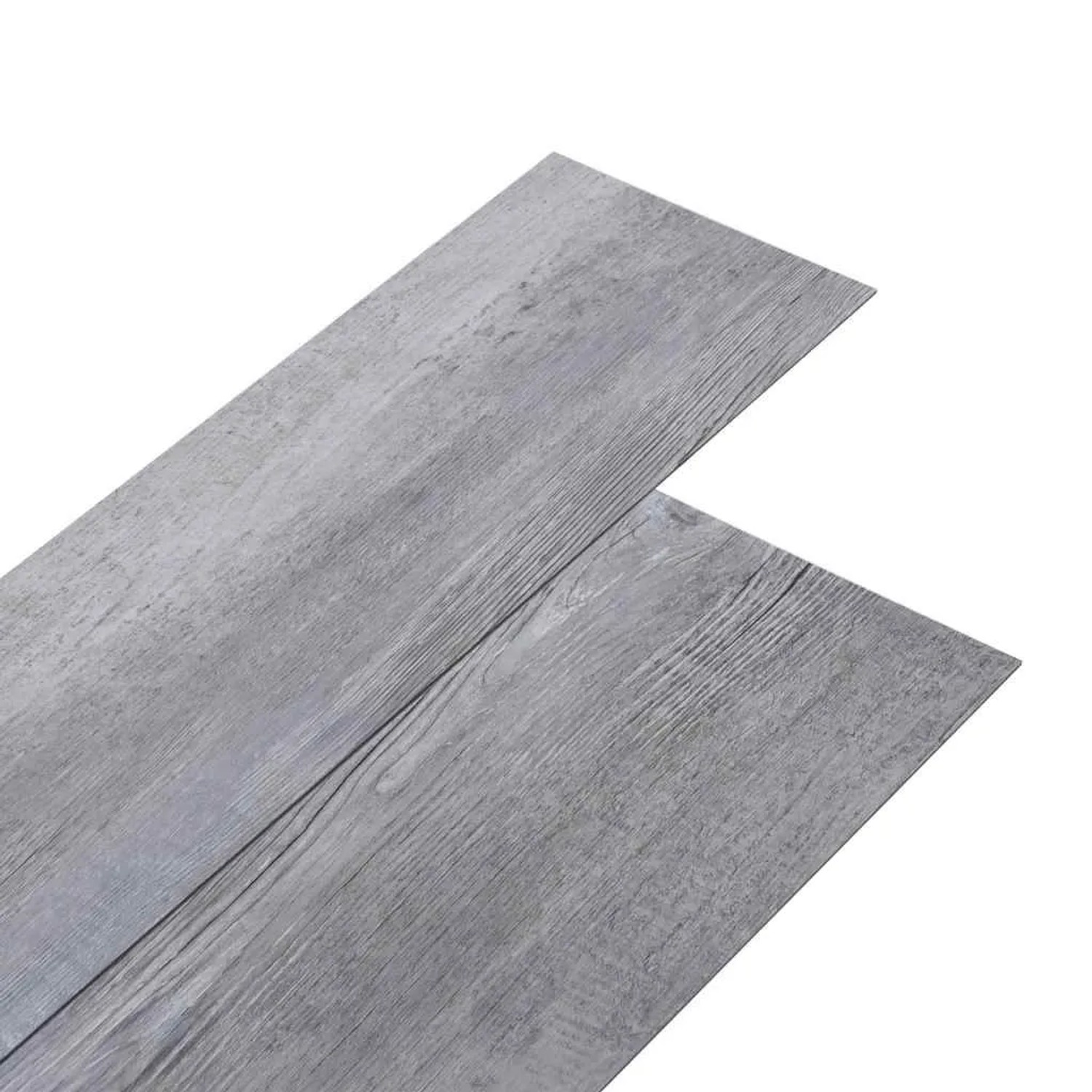 DELUKE Vinylboden PVC-Dielen Selbstklebend Wasserfest 2mm Stärke Rutschfest Laminat Vinyl Bodenbelag Laminatboden Holzgrau 2,51 M²