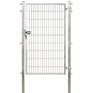 Einzeltor für Doppelstabmattenzaun Verzinkt 180 cm x 100 cm