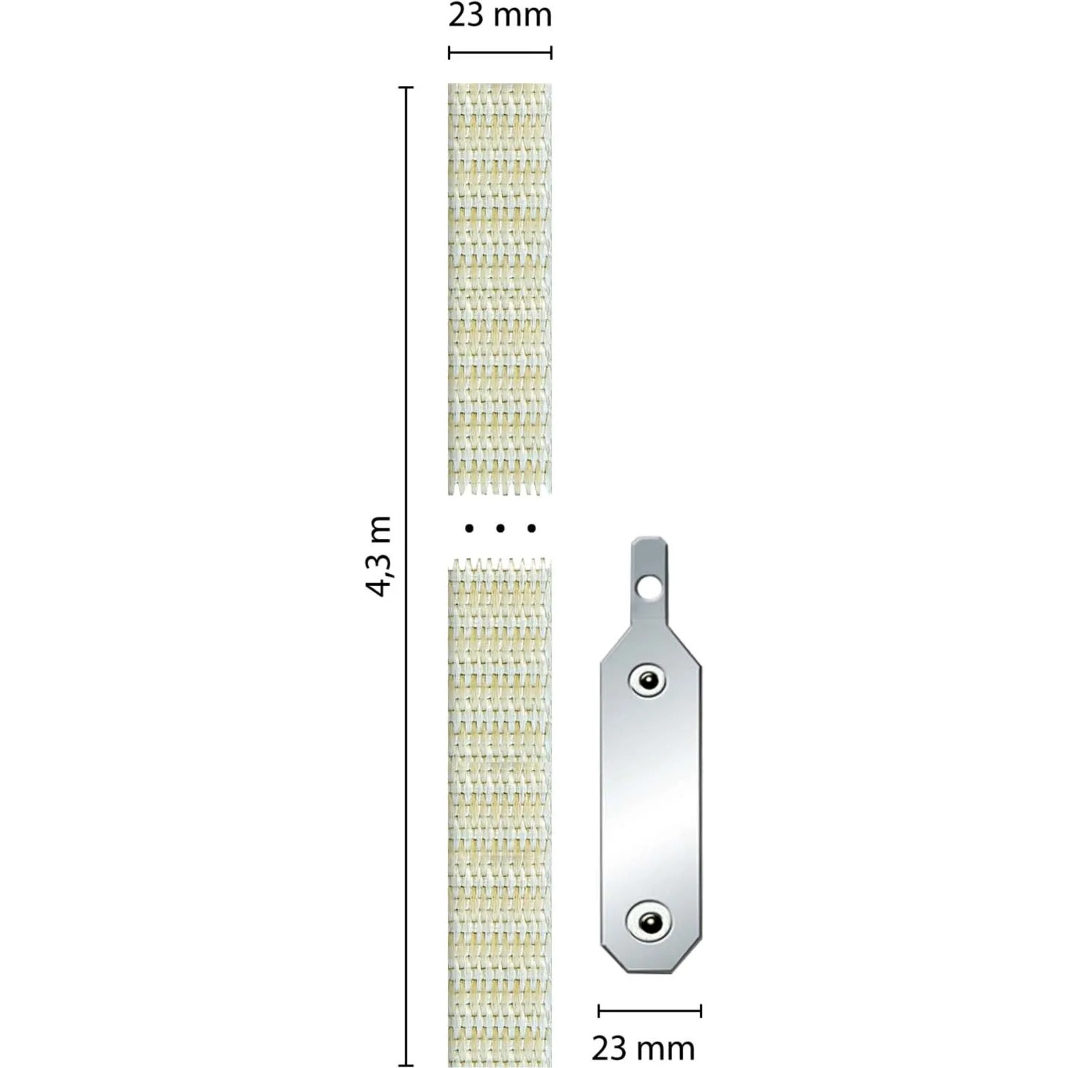 Schellenberg Gurtfix Reparaturset Maxi 23mm Beige: Rollladengurt, Edelstahlstreifen, Montagehilfe.