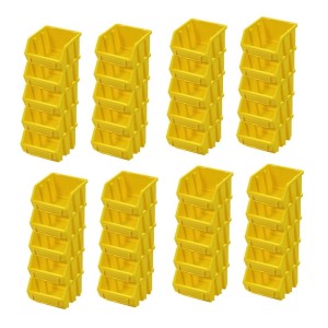 PROREGAL SuperSparSet: 40 gelbe Sichtlagerboxen (7,5x11,6x11,2 cm) aus Polypropylen, für Aufbewahrungssysteme.