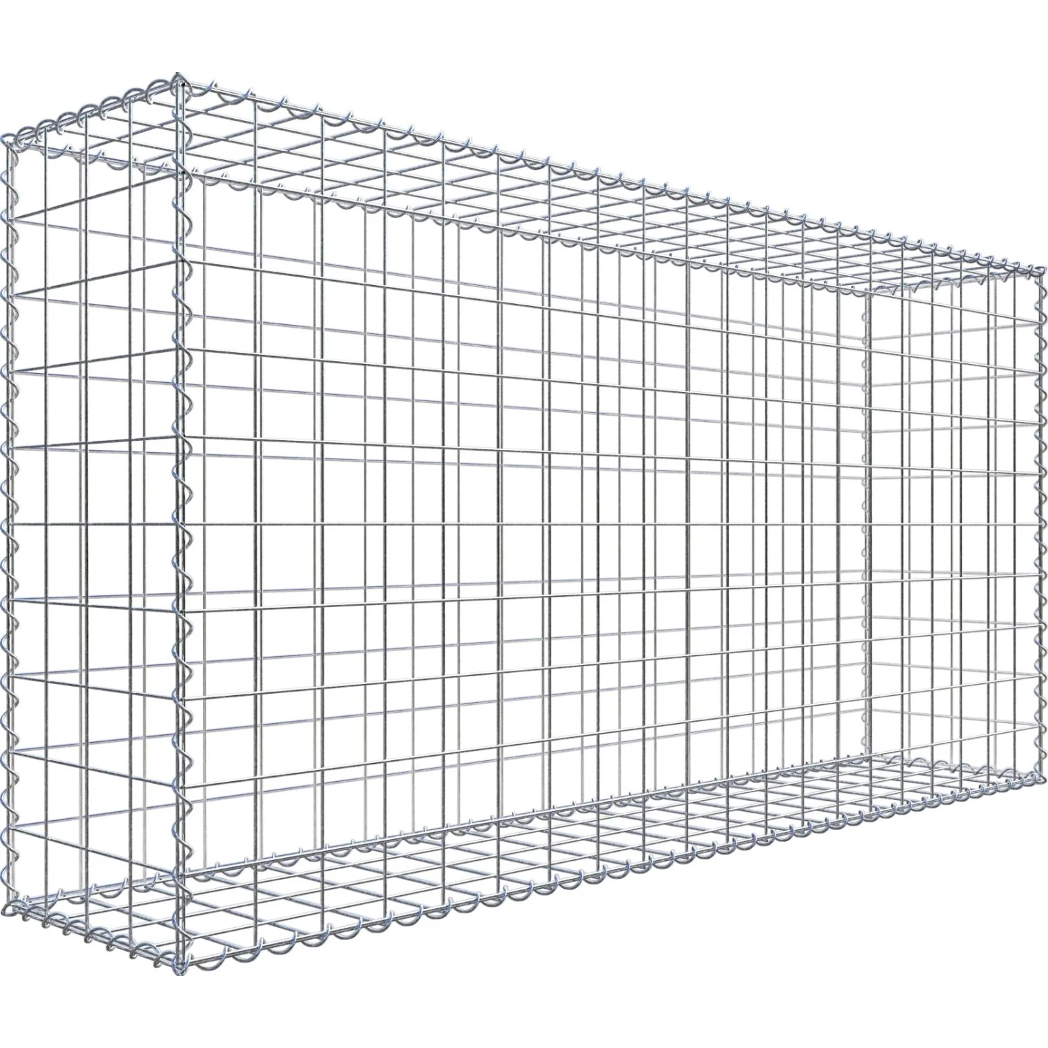 Gabiona Gabione 200 cm x 100 cm x 40 cm mit Maschenweite 10 cm x 10 cm
