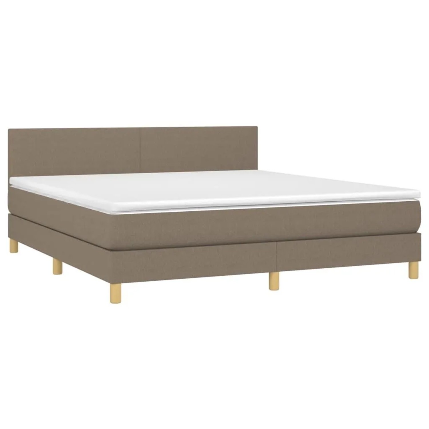 vidaXL Boxspringbett mit Matratze & LED Taupe 180x200 cm Stoff 3133577 günstig online kaufen