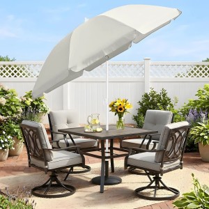 Sunula Sonnenschirm 160 cm Rund Für Balkon Garten Und Strand UV Schutz 50